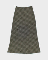 Vintage 1990s Le Chateau Checked Maxi Skirt - S