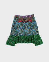 Coach 1941 S/S 2016 Floral Silk Patchwork Applique Skirt - XXS