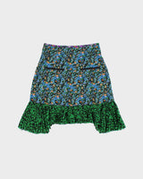 Coach 1941 S/S 2016 Floral Silk Patchwork Applique Skirt - XXS