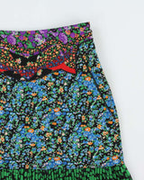 Coach 1941 S/S 2016 Floral Silk Patchwork Applique Skirt - XXS