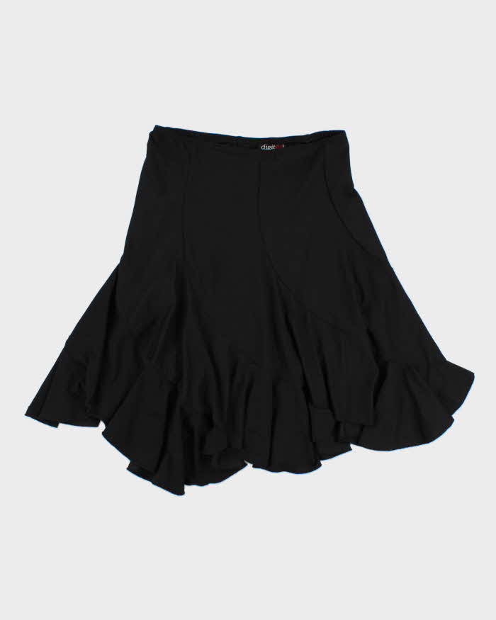Vintage 1990s Digit@l Bias Cut Asymmetric Hem Slinky Skirt - XS