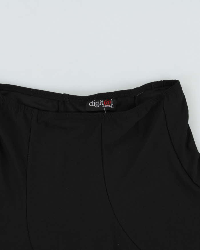 Vintage 1990s Digit@l Bias Cut Asymmetric Hem Slinky Skirt - XS