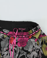 Vintage Y2k 2000s Betsy Johnson Floral Silk Pin Hem Skirt - S