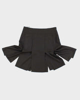 Vintage Hugo Boss Wool Split Pleat Skirt - S