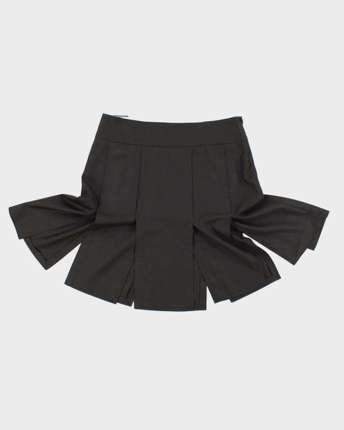 Vintage Hugo Boss Wool Split Pleat Skirt - S