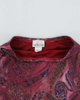 Vintage 1990s Vanilla Ville Paisley Pattern Tiered Hem SKirt - XS