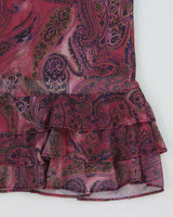 Vintage 1990s Vanilla Ville Paisley Pattern Tiered Hem SKirt - XS
