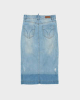 Vintage Y2k 2000s Miss Sixty Distressed Denim Skirt - XXS