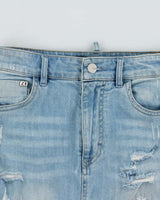 Vintage Y2k 2000s Miss Sixty Distressed Denim Skirt - XXS