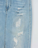 Vintage Y2k 2000s Miss Sixty Distressed Denim Skirt - XXS
