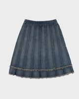 Vintage Y2k 2000s Love field Frayed Denim Skirt - XS