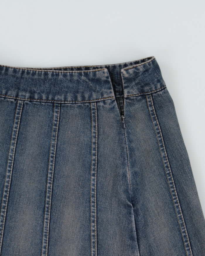 Vintage Y2k 2000s Love field Frayed Denim Skirt - XS
