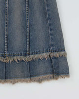 Vintage Y2k 2000s Love field Frayed Denim Skirt - XS