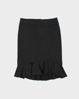 Vintage Y2k 2000s Express Design Studio Pin Stripe Heavy Flared Hem Skirt - S