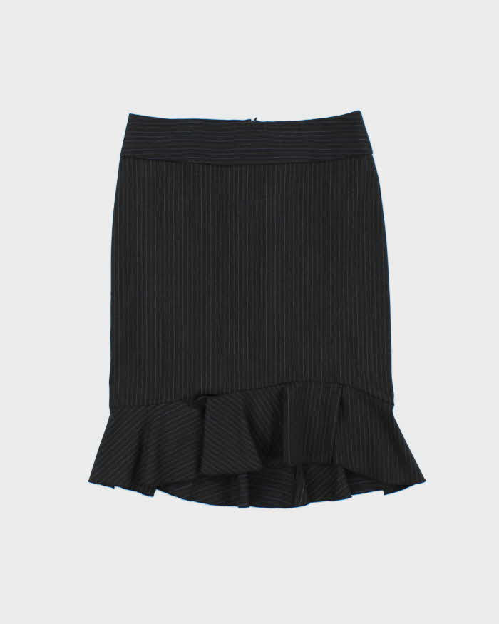 Vintage Y2k 2000s Express Design Studio Pin Stripe Heavy Flared Hem Skirt - S
