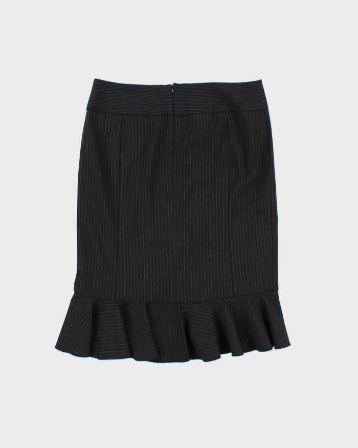 Vintage Y2k 2000s Express Design Studio Pin Stripe Heavy Flared Hem Skirt - S