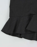 Vintage Y2k 2000s Express Design Studio Pin Stripe Heavy Flared Hem Skirt - S