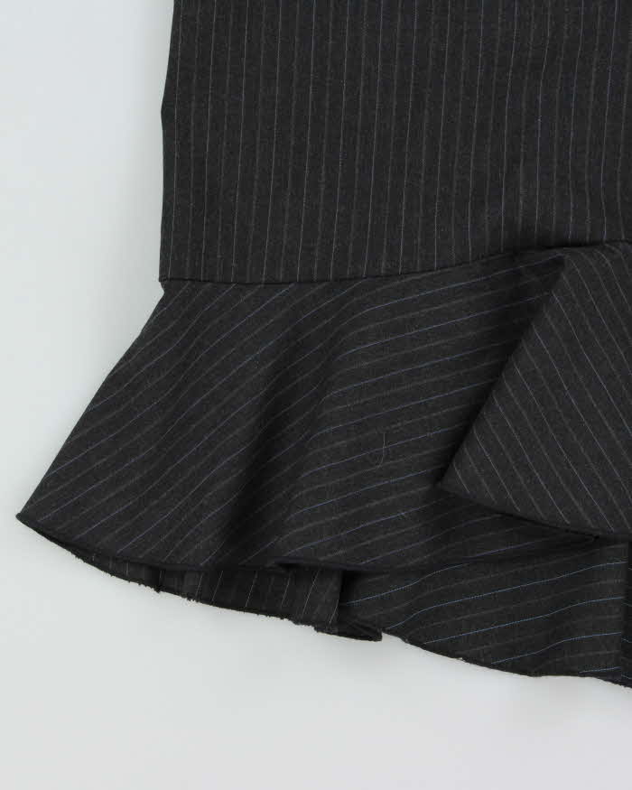 Vintage Y2k 2000s Express Design Studio Pin Stripe Heavy Flared Hem Skirt - S