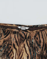Vintage 1990s Nygard Animal Print Floaty Skirt - S