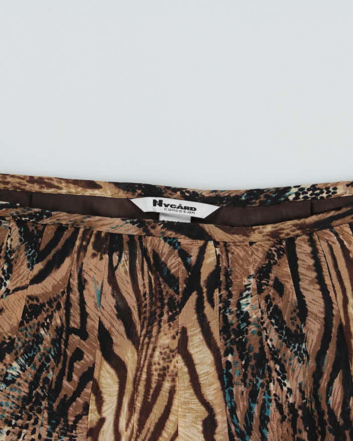 Vintage 1990s Nygard Animal Print Floaty Skirt - S