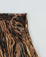 Vintage 1990s Nygard Animal Print Floaty Skirt - S