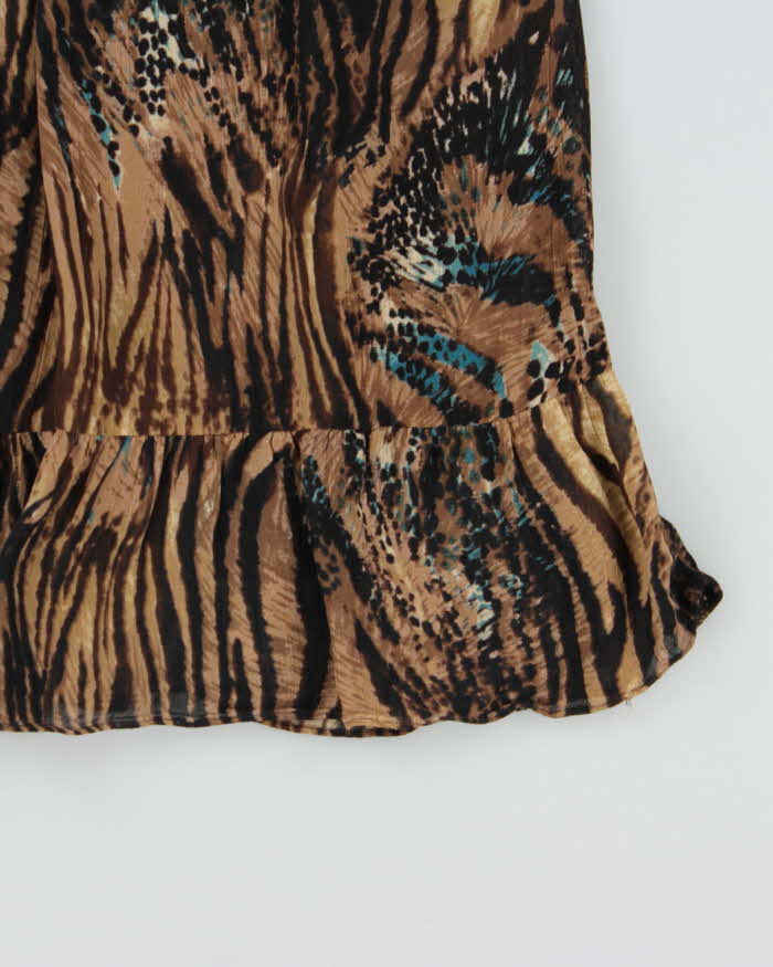 Vintage 1990s Nygard Animal Print Floaty Skirt - S