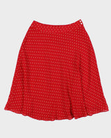 Vintage 2000s Jones New York Silk Polka Dot Skirt - S