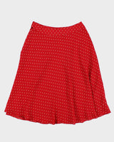 Vintage 2000s Jones New York Silk Polka Dot Skirt - S