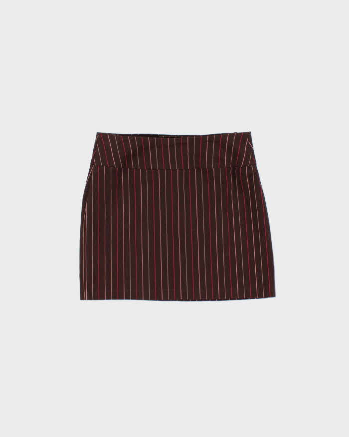 Vintage Y2k 2000s Le Chateau Pin Strip Mini Skirt - XS