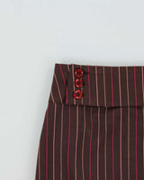Vintage Y2k 2000s Le Chateau Pin Strip Mini Skirt - XS