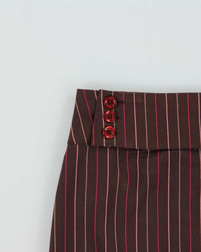 Vintage Y2k 2000s Le Chateau Pin Strip Mini Skirt - XS