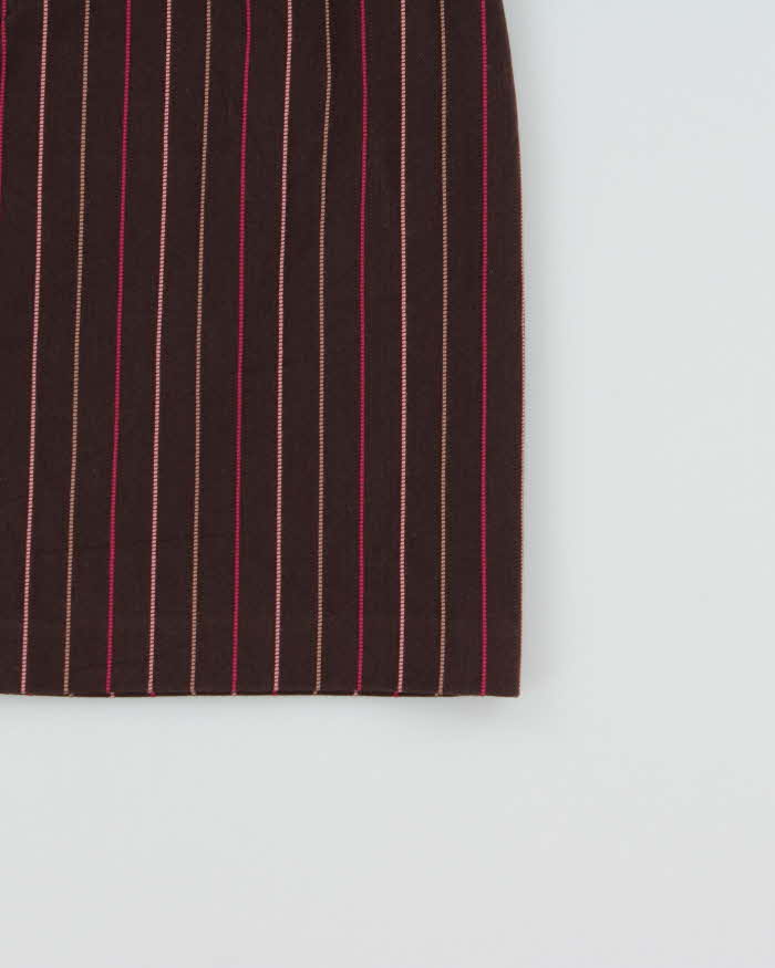 Vintage Y2k 2000s Le Chateau Pin Strip Mini Skirt - XS