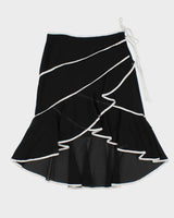 Vintage 1990s A.Wear Wrap Style Ribbon trim Skirt - S