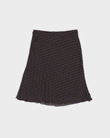 Vintage Y2k 2000s No Appt Necessary Polka Dot Bias Cut Skirt - XS