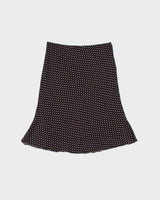 Vintage Y2k 2000s No Appt Necessary Polka Dot Bias Cut Skirt - XS