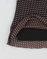 Vintage Y2k 2000s No Appt Necessary Polka Dot Bias Cut Skirt - XS