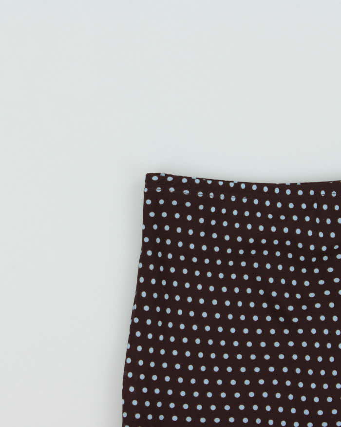 Vintage Y2k 2000s No Appt Necessary Polka Dot Bias Cut Skirt - XS
