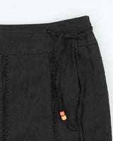 Vintage 1990s Edward Beaded Linen Maxi Skirt - M