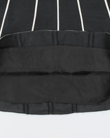 Vintage 1990s Anne Carson Contrast Piping Linen Skirt - XS