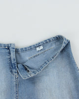 Vintage Y2K 2000s Miss Sixty Pleated Back Lightweight Denim Mini Skirt - S