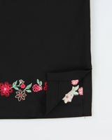 Vintage 1990s Reitmans Embroidered Mini Side Split Skirt - S