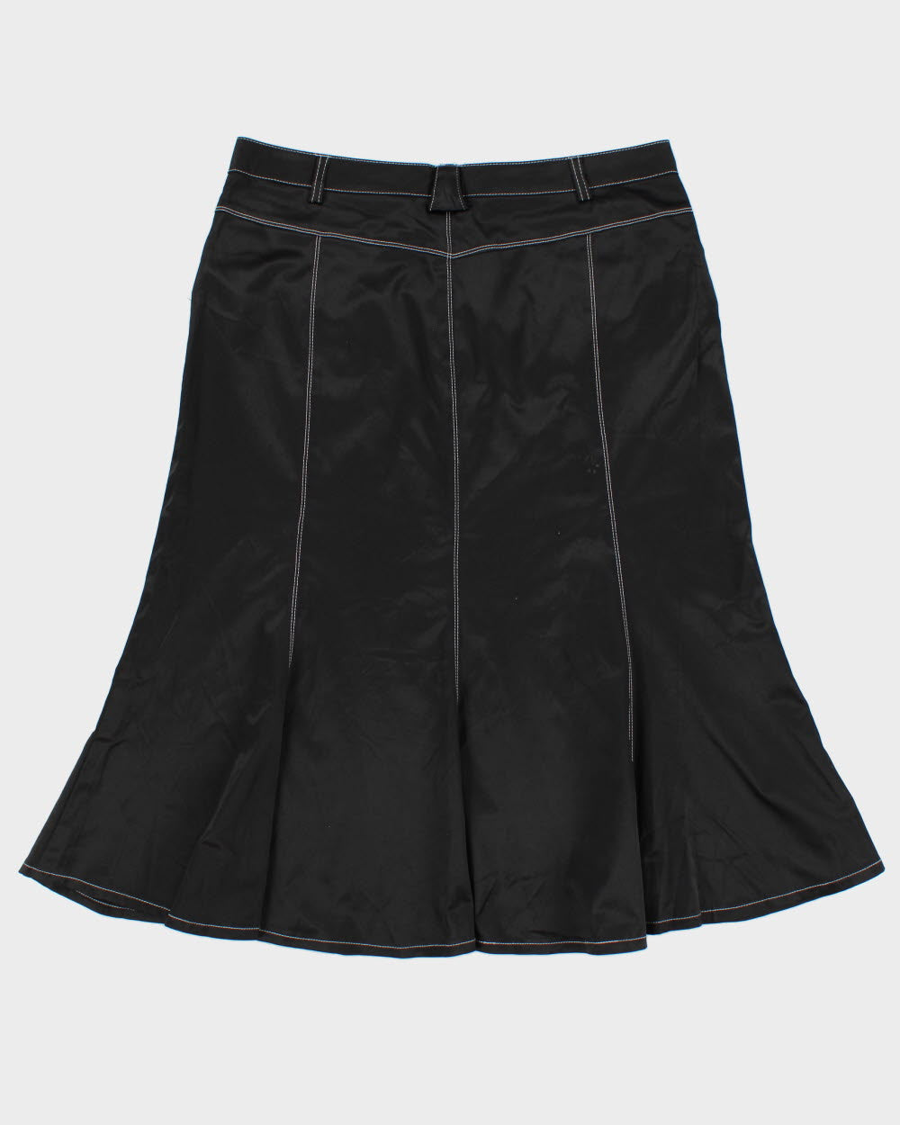 Vintage Y2k 2000s Simon Chang Cotton Blend Satin Flared Skirt - M