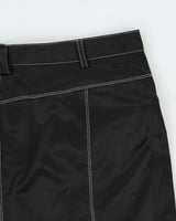 Vintage Y2k 2000s Simon Chang Cotton Blend Satin Flared Skirt - M
