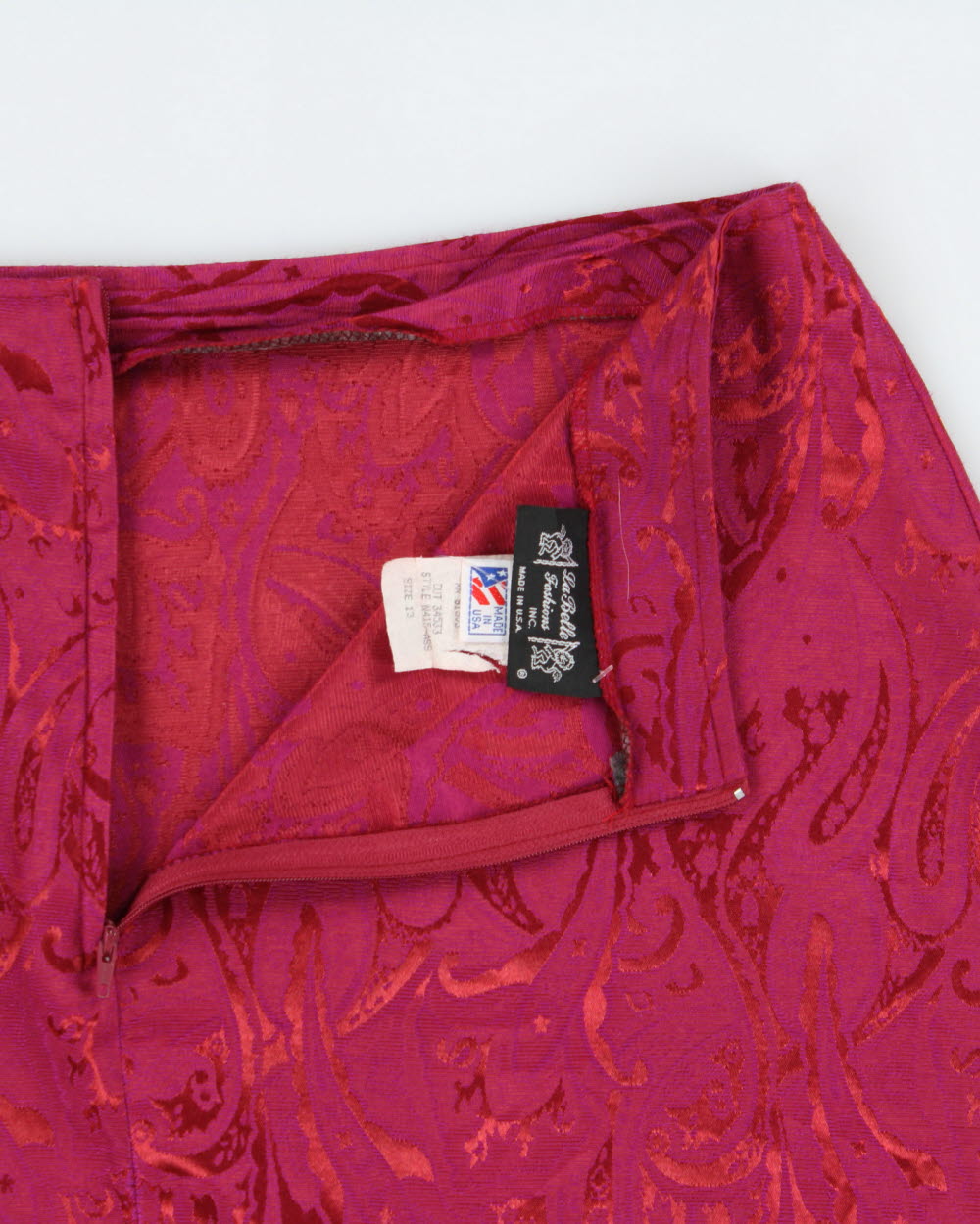 Vintage 1990s La Belle Paisley Pattern Mini Skirt - S