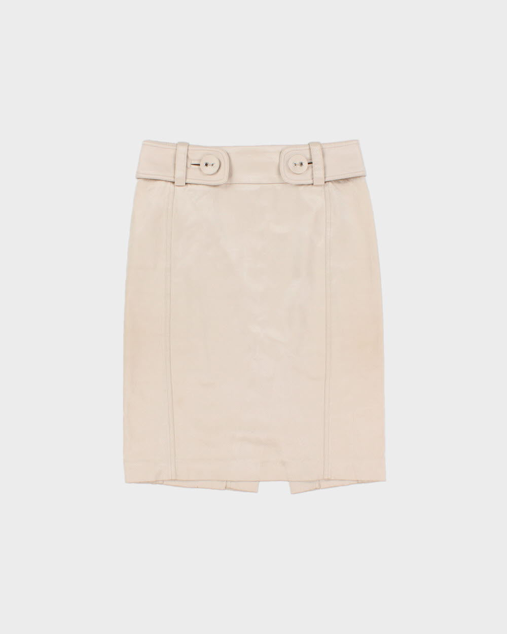 Vintage Y2k 2000s Bebe Champagne Satin Suit Skirt - XS