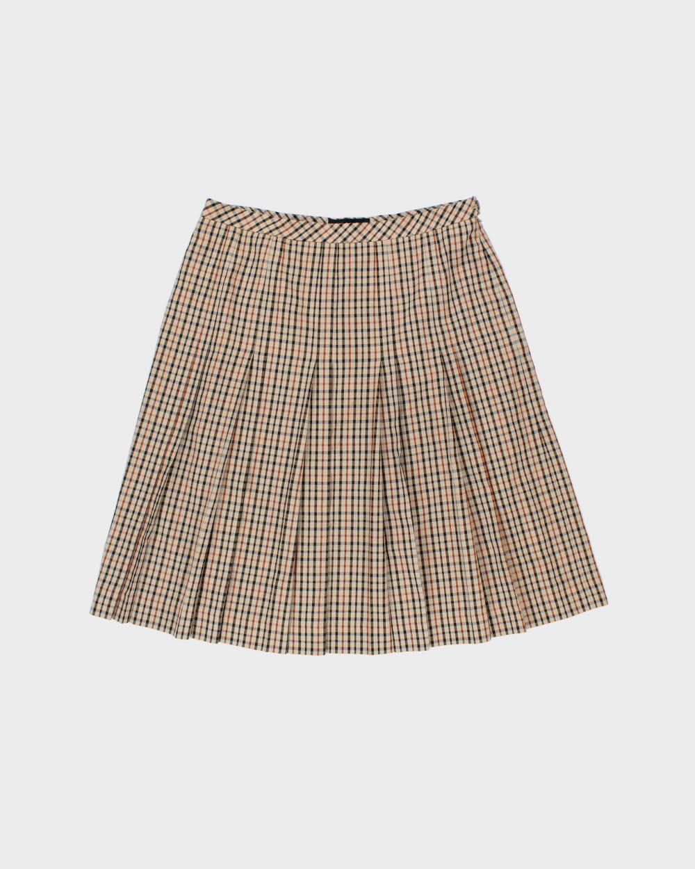 Vintage 2000s Daks House Plaid Checked Wool Blend Skirt - M