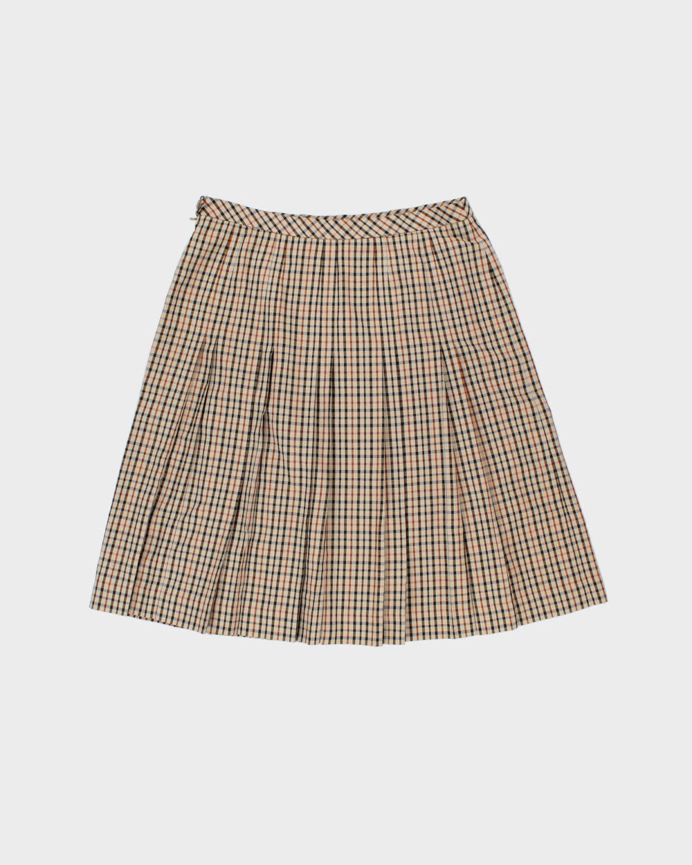 Vintage 2000s Daks House Plaid Checked Wool Blend Skirt - M
