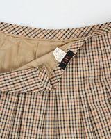 Vintage 2000s Daks House Plaid Checked Wool Blend Skirt - M