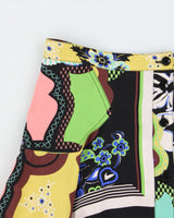 Vintage Etro Abstract Floral Silk Button Through Skirt - S