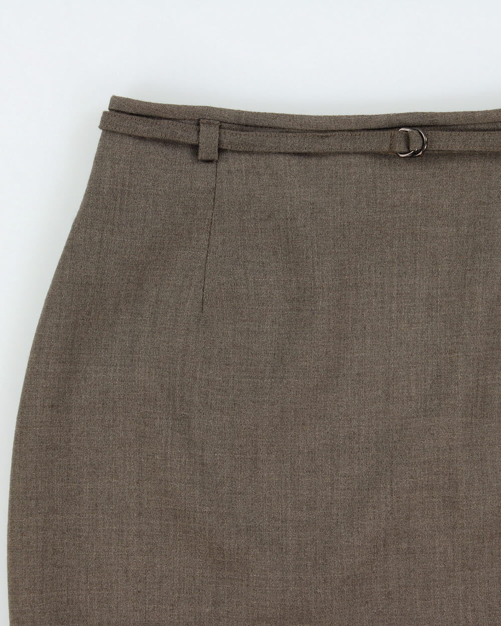 Vintage 1990s F Carriere Belted Wool Skirt - XS